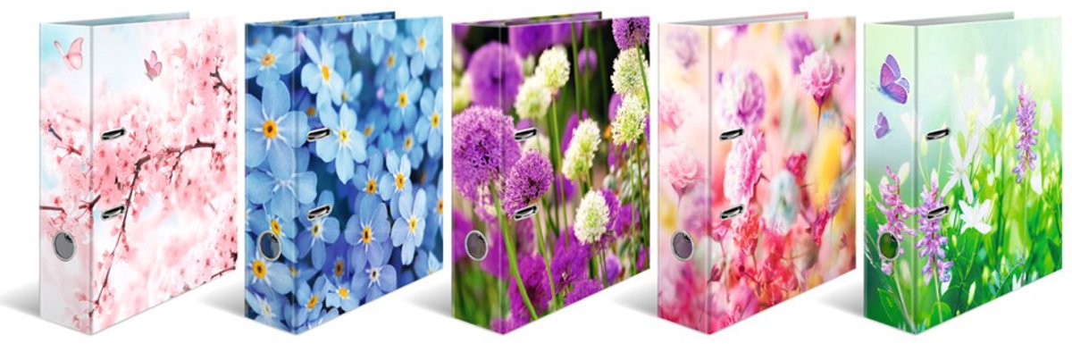 HERMA Motivordner Flowers - A4 70 mm sortiert.
