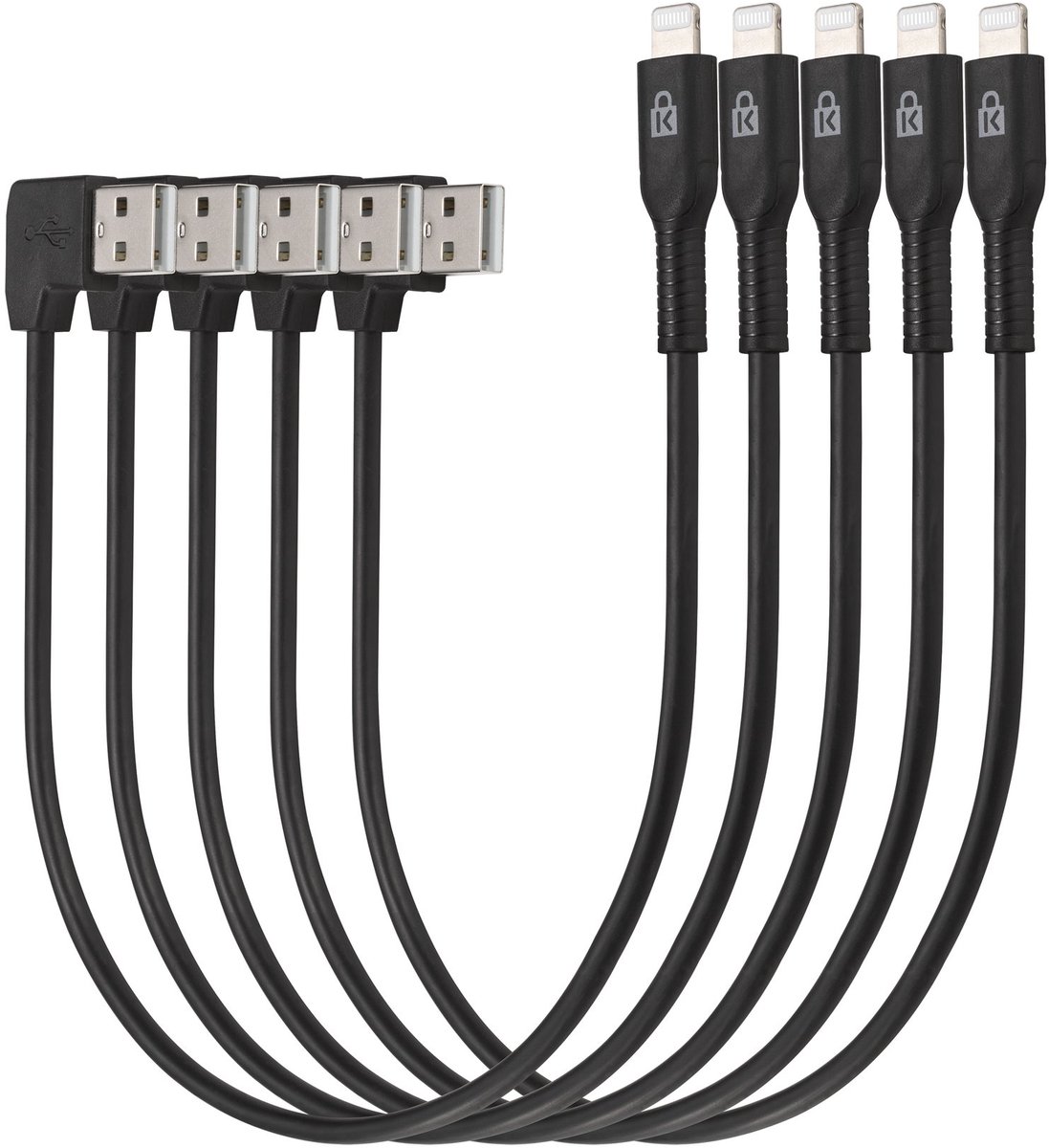 Kensington Lade- und Synchronisierungskabel USB auf Lightning 5 Stück