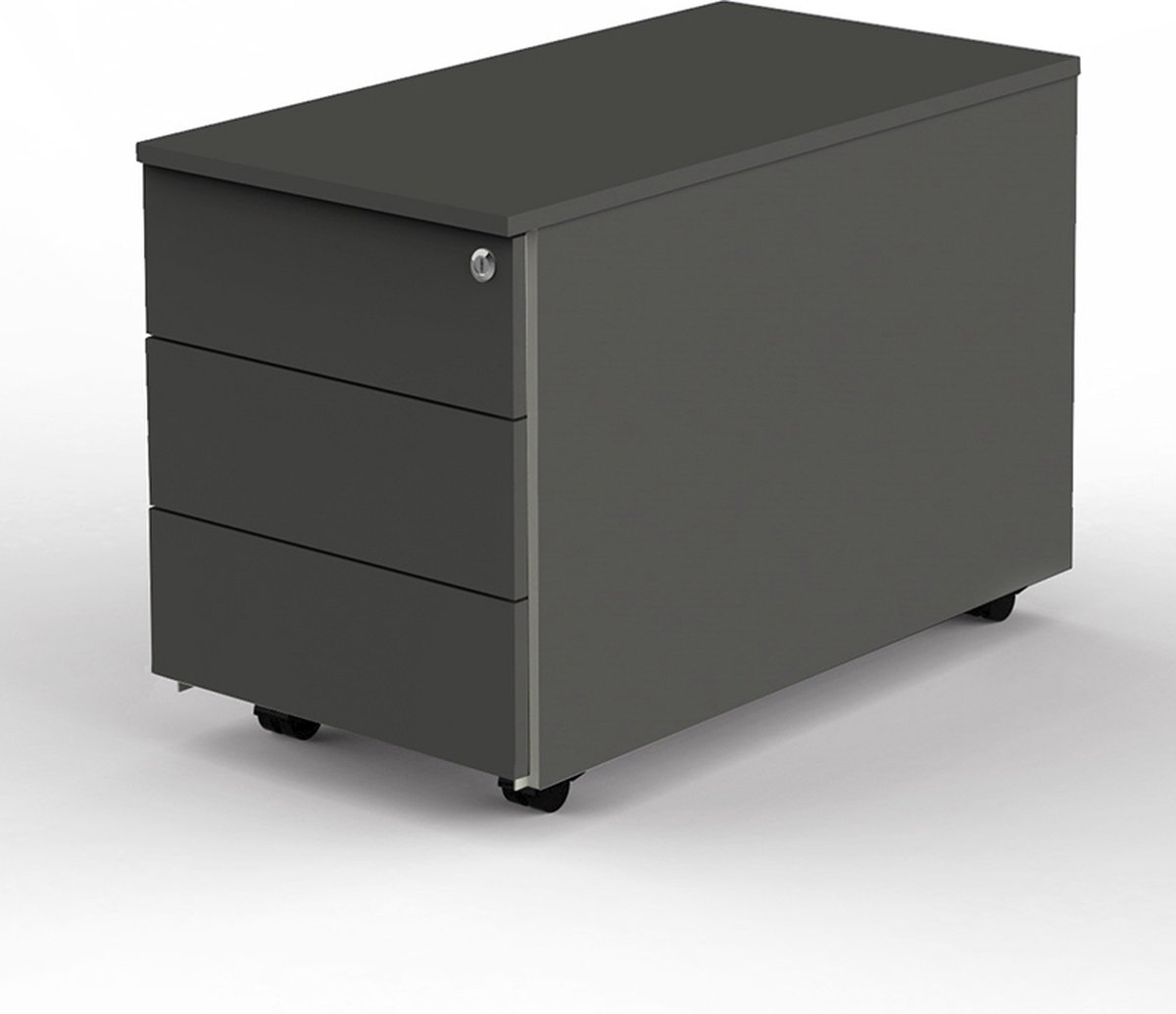 Kerkmann Rollcontainer 3 Schubladen BxTxH 43x80x54cm mit Zentralschlos