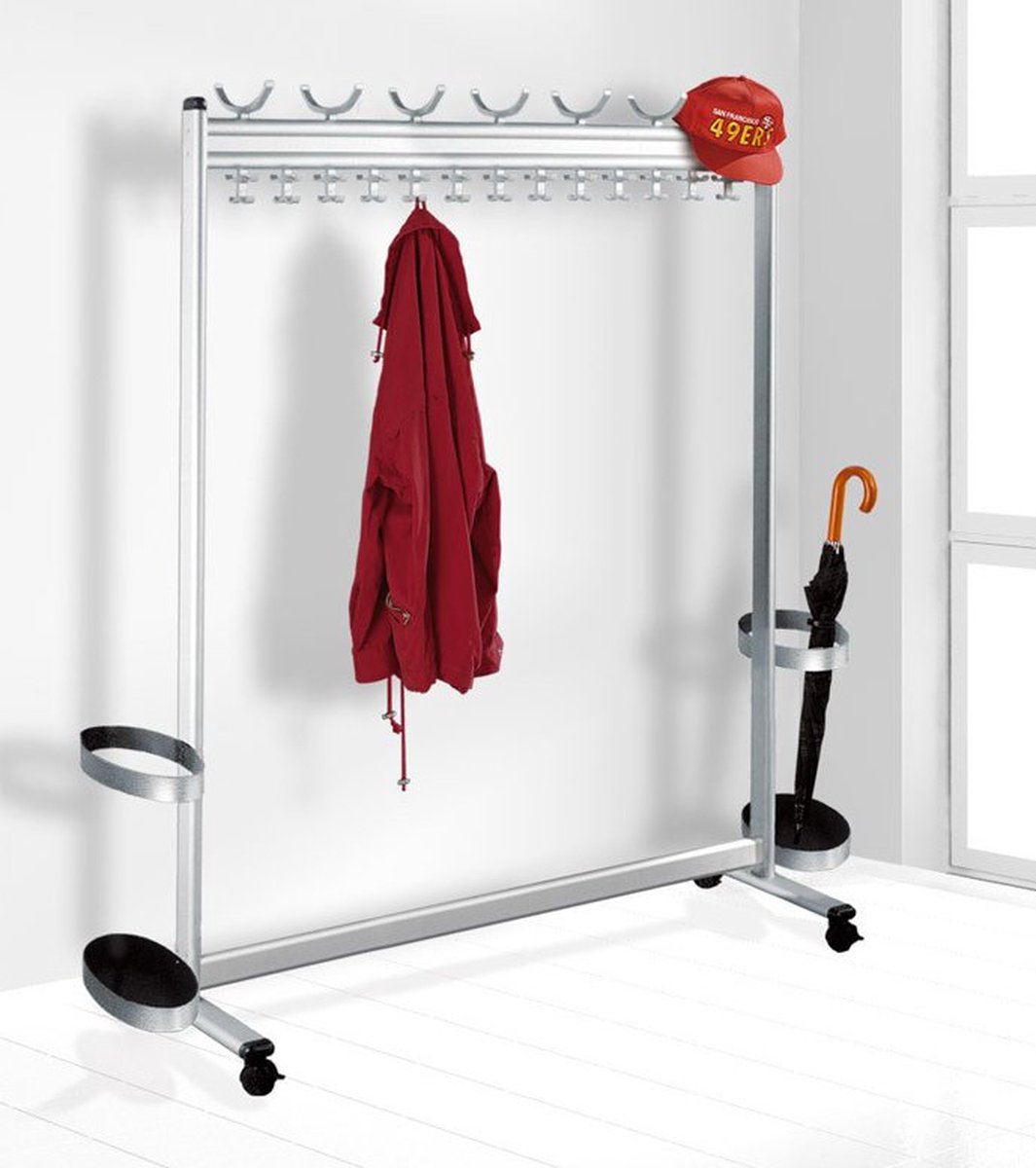 Kerkmann Reihengarderobe Multiline HxBxT 170x100x40cm aluminium