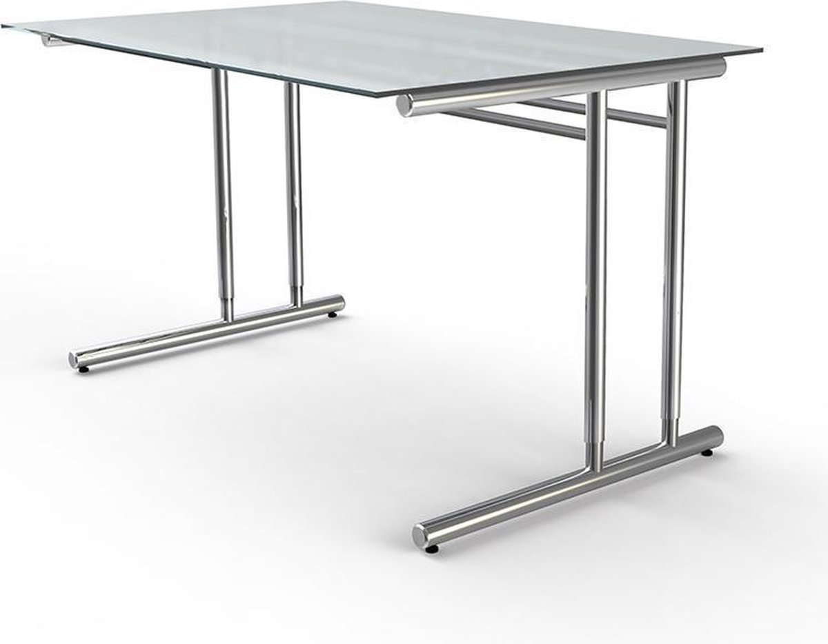 Kerkmann Schreibtisch Artline ESG C-Fuß 120x80x68-82cm glas