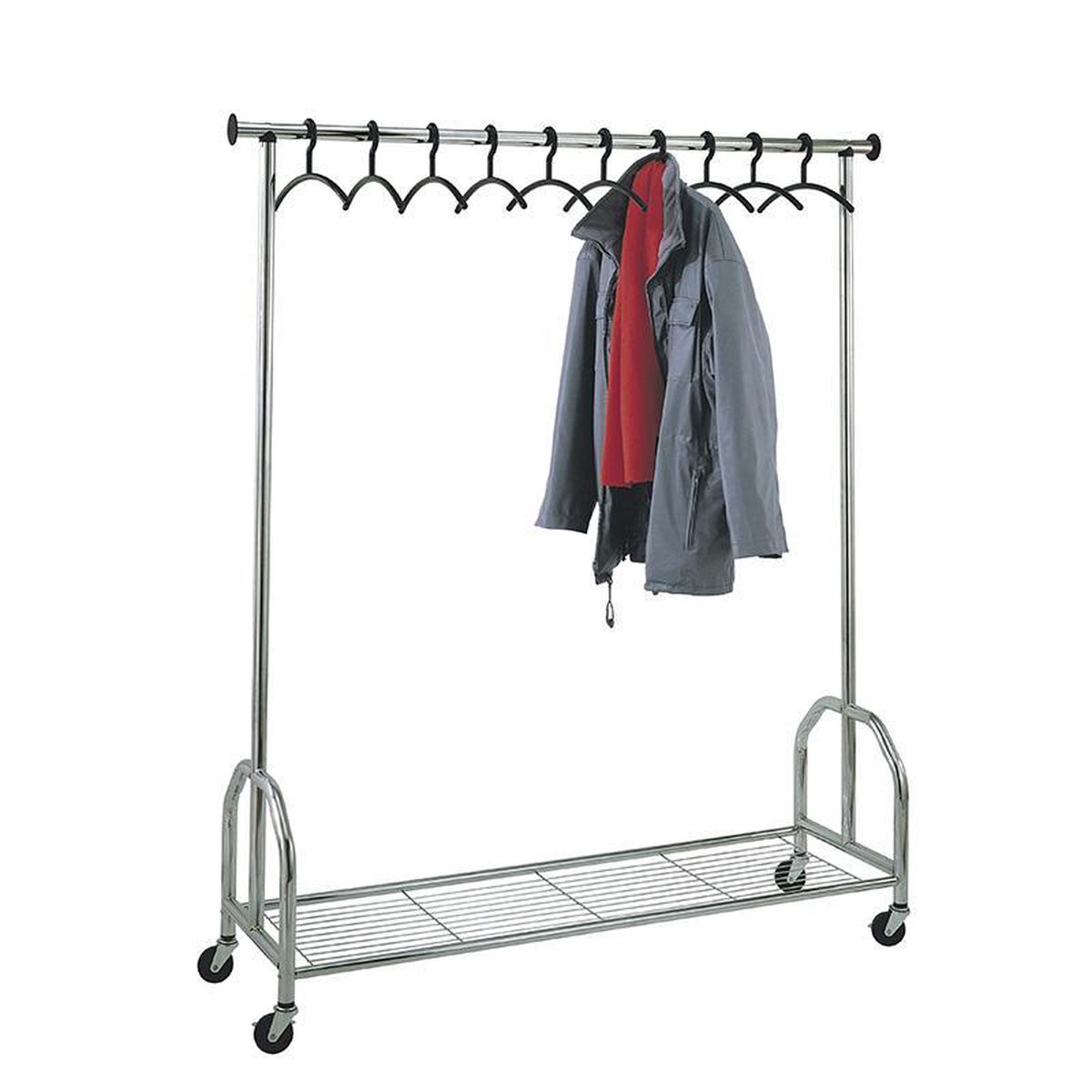 Kerkmann Garderobenwagen Chromo BxTxH 151x45x179cm chrom