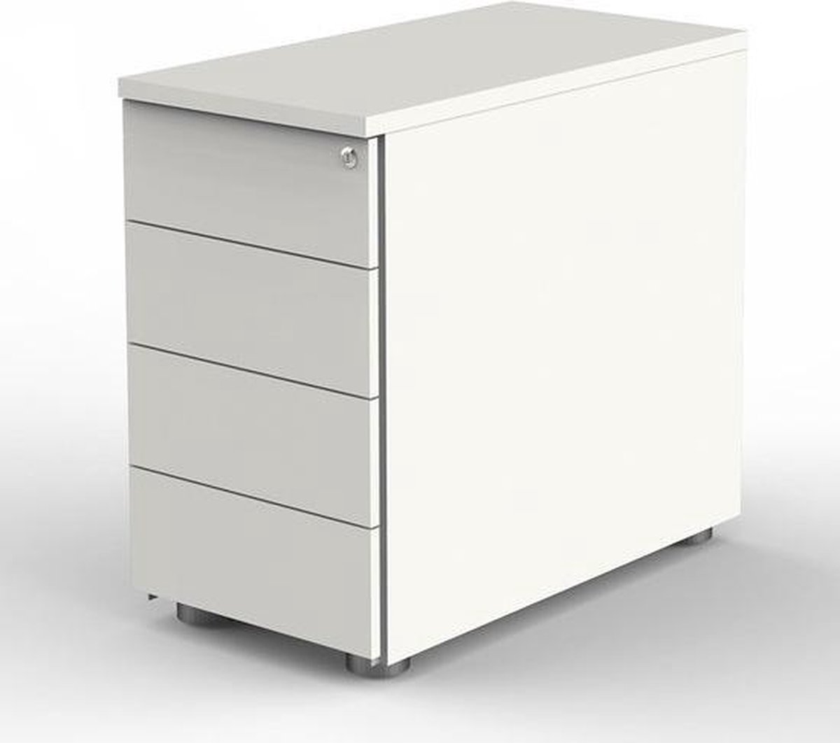 Kerkmann Anstellcontainer 4 Schubladen BxTxH 43x80x72-76cm mit Zentral