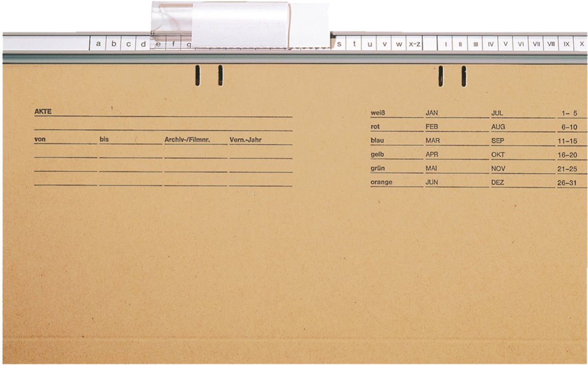 50 x Leitz Vollsichtreiter für Beta Hängeregistratur 60mm