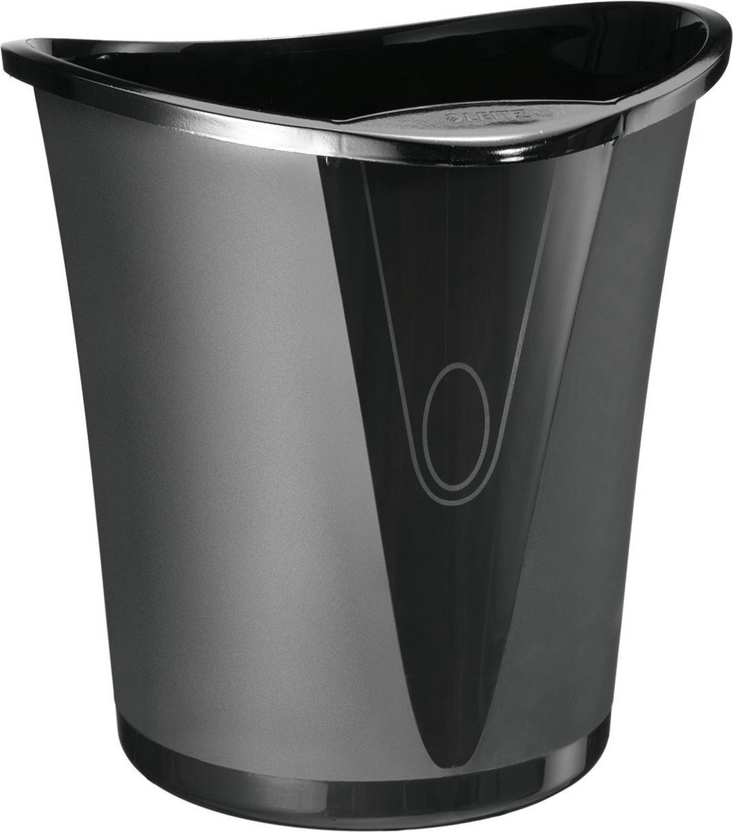 6 x Leitz Papierkorb Allura 18l schwarz