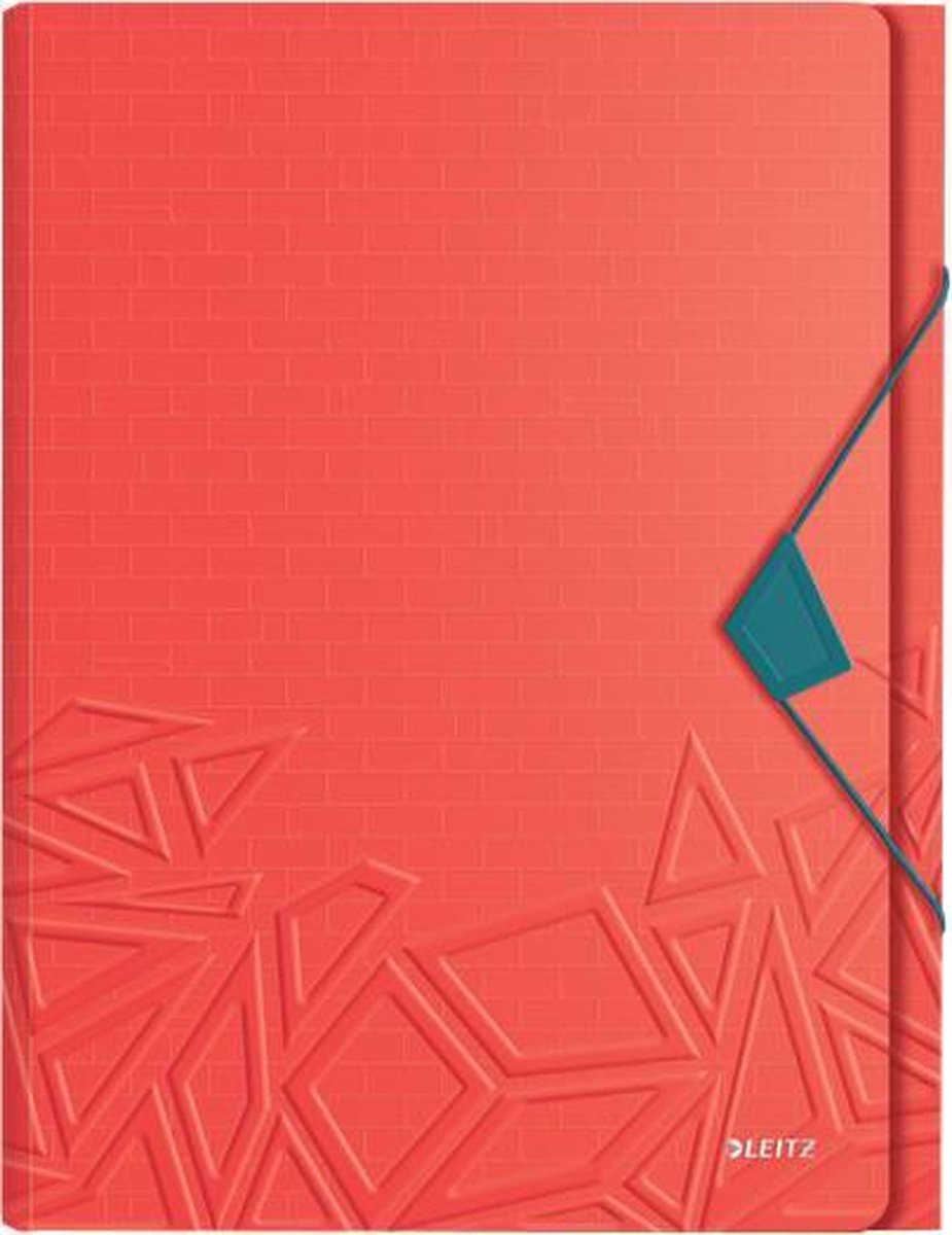 5 x Leitz Projektmappe Urban Chic A4 PP 5 Fächer rot