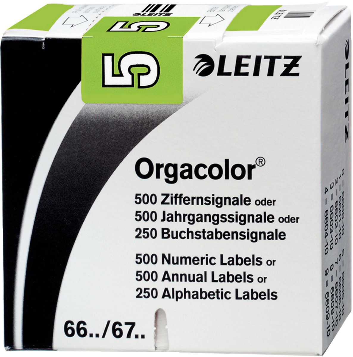 Leitz Orgacolor Ziffernsignal 9 selbstklebend VE=500 Stück schwarz