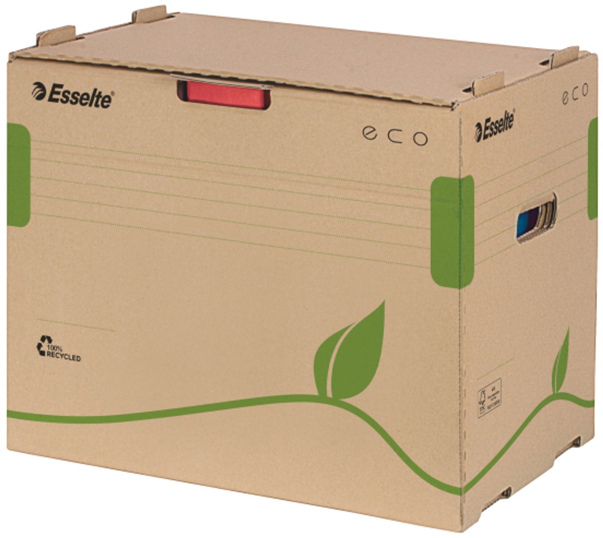 10 x Esselte Archiv-Container ECO für Ordner Karton naturbraun