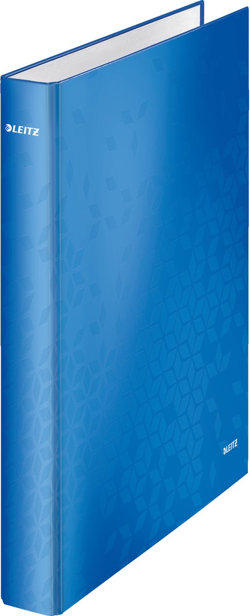 10 x Leitz Ringbuch Wow A4 Pappe laminiert 2 Ringe 25mm blau metallic