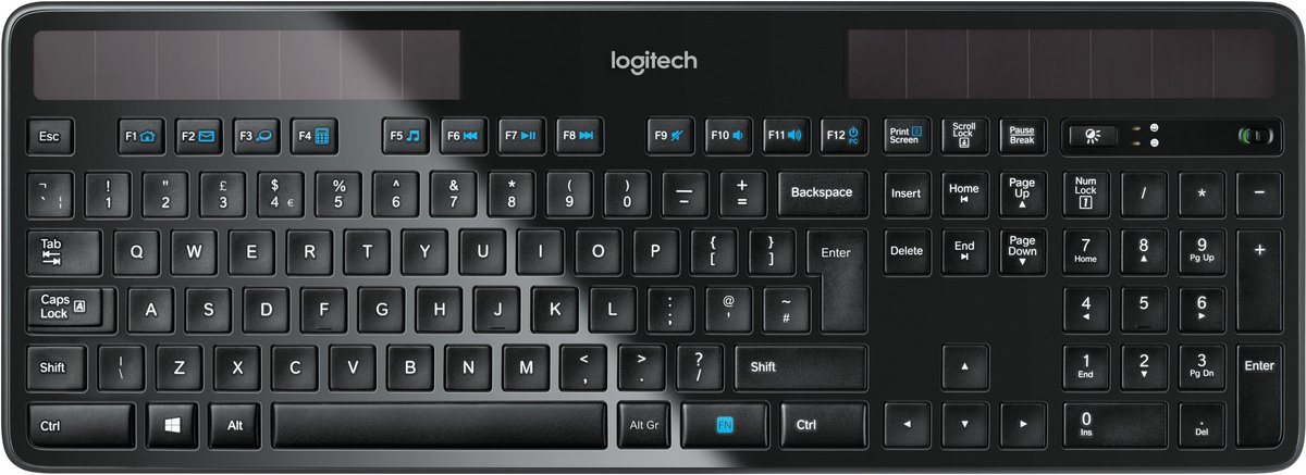 Logitech Tastatur Wireless Solar Keyboard K750 schwarz