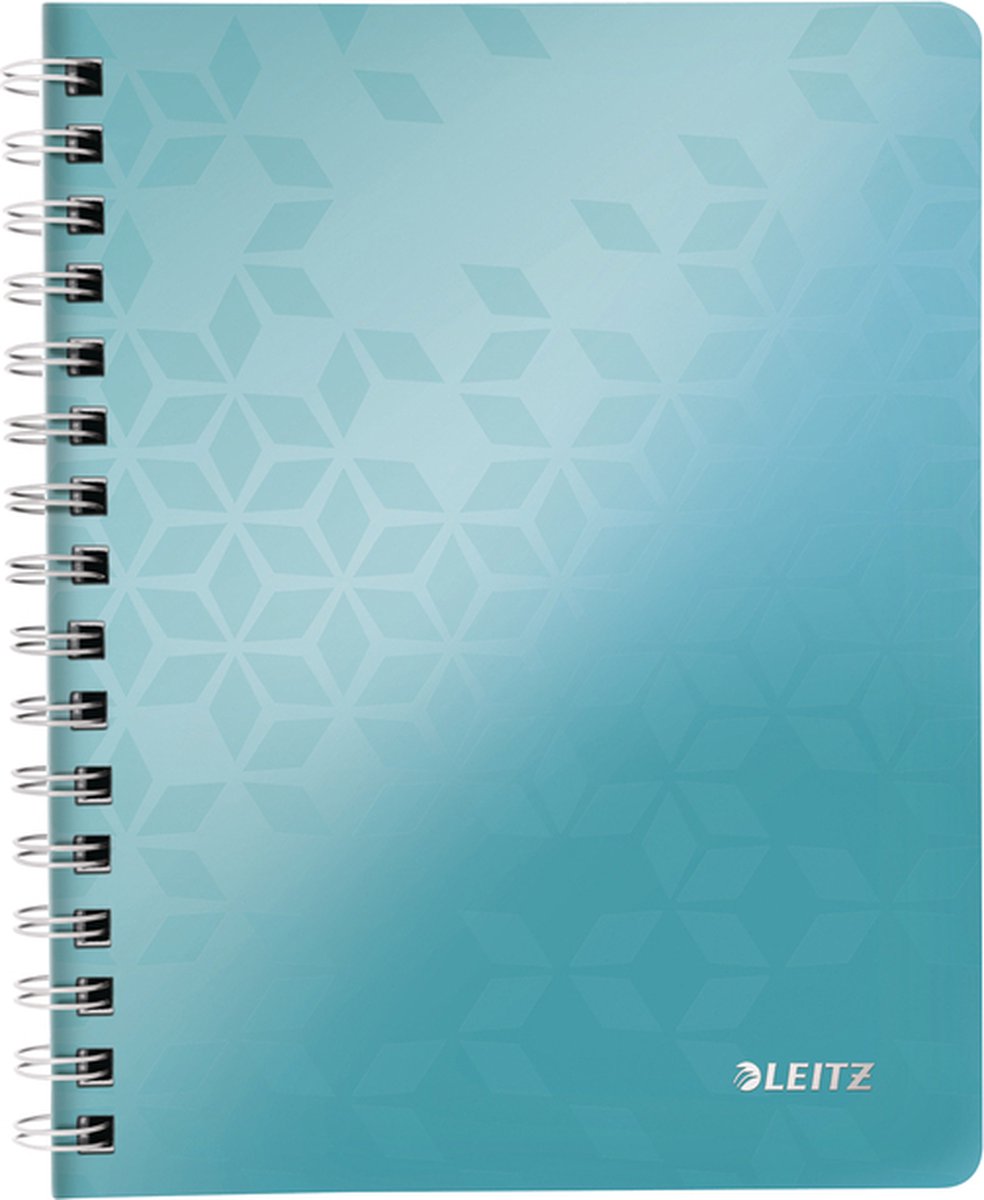 6 x Leitz Notizbuch Wow A5 80 Blatt 80g/qm liniert eisblau