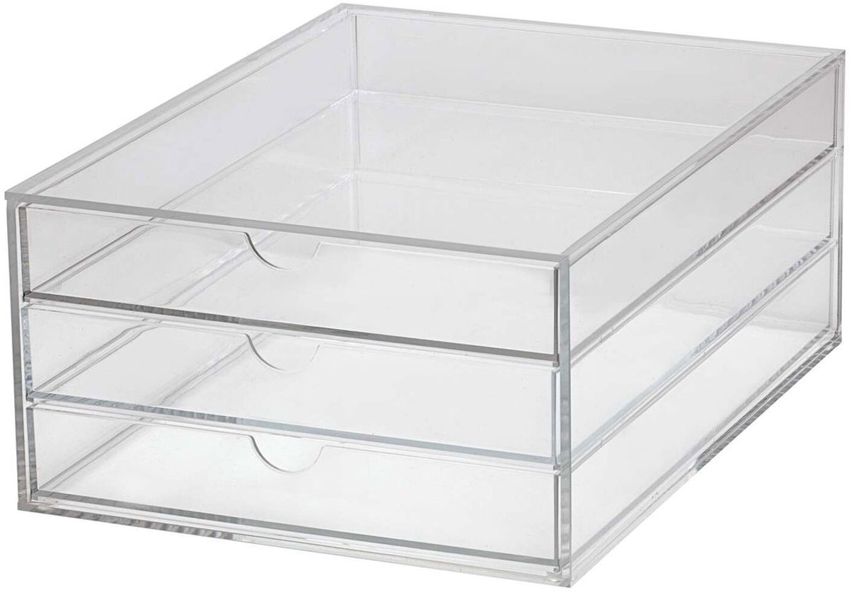 Maul Bürobox A4 3 Schübe Acryl glasklar