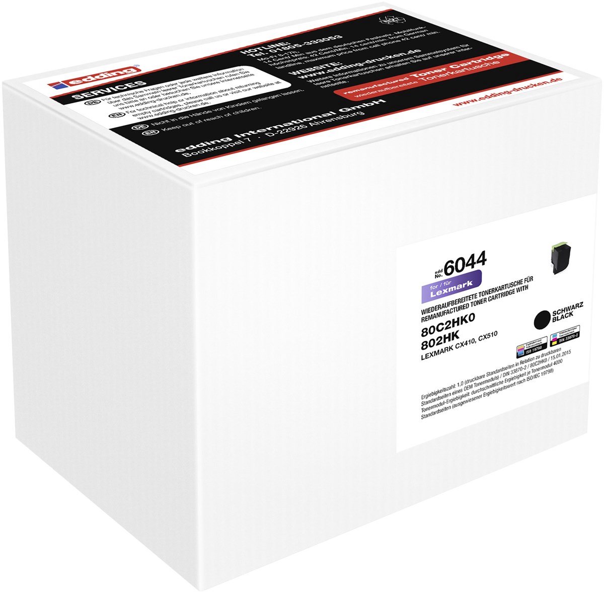 Lexmark Toner 18-6044 wie Lexmark 80C2HK0/802HK sch