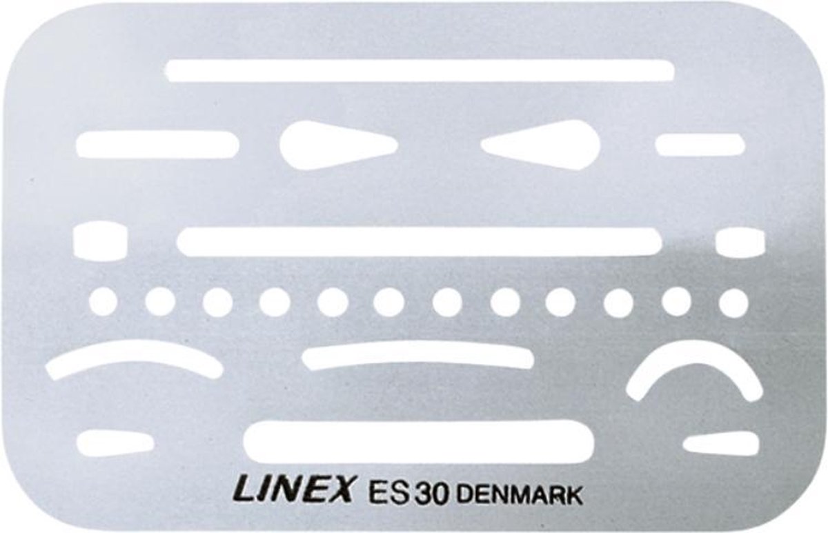 25 x Linex Radierschablone ES30 Stahl