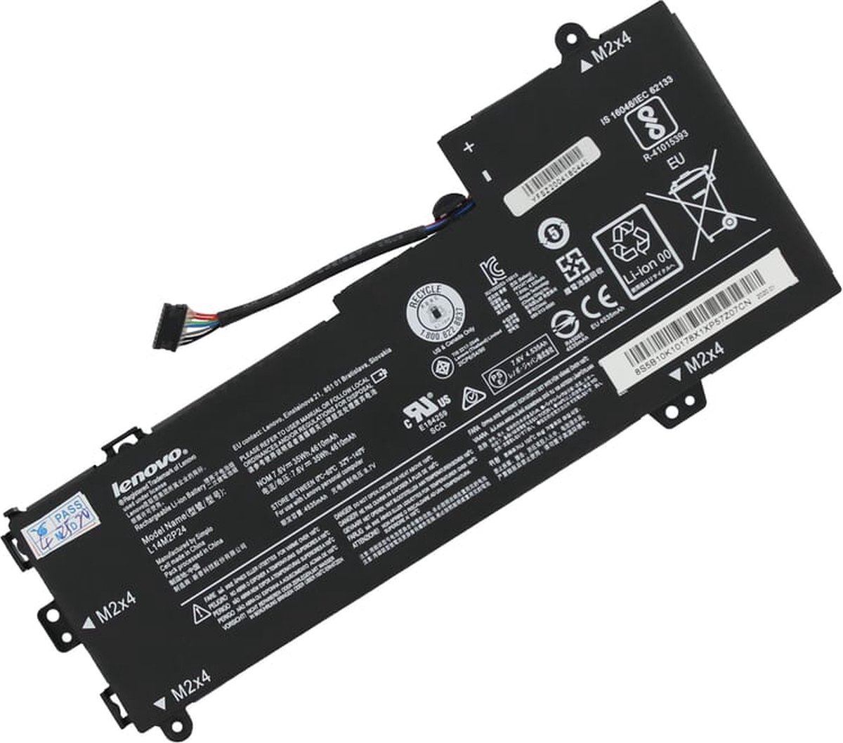 Lenovo Akku für Lenovo L14M2P24 (L14L2P22) Li-Pol 7,6 Volt 4610 mAh sc