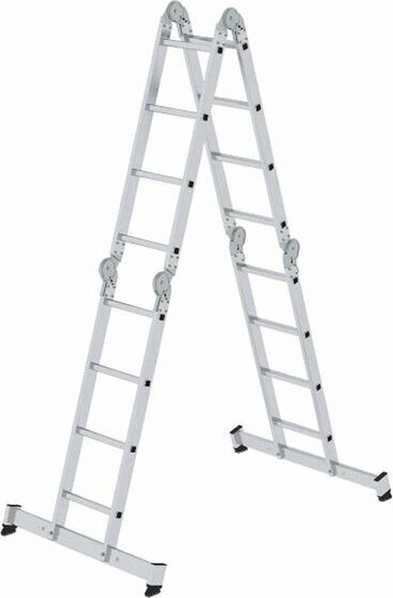Munk Vielzweckleiter 11111 4tlg nivello-Traverse 4x4 Sprossen