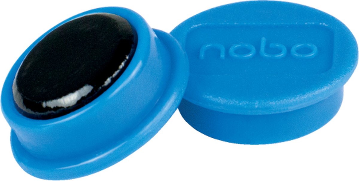 10 x Nobo Magnet rund 20mm VE=8 Stück blau