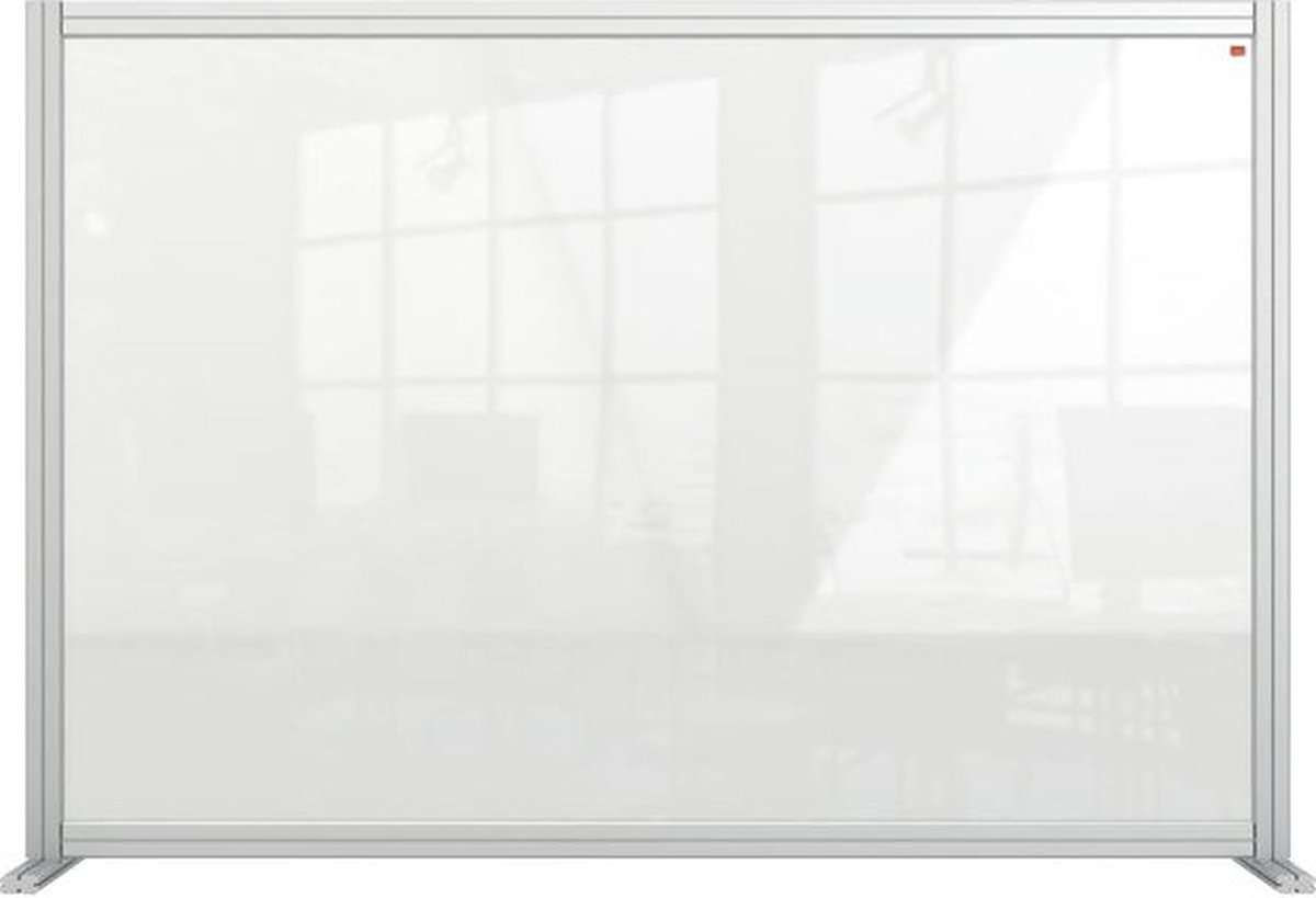 Nobo Schreibtisch-Trennwand Premium Plus Acryl Aluminiumrahmen 1400x10
