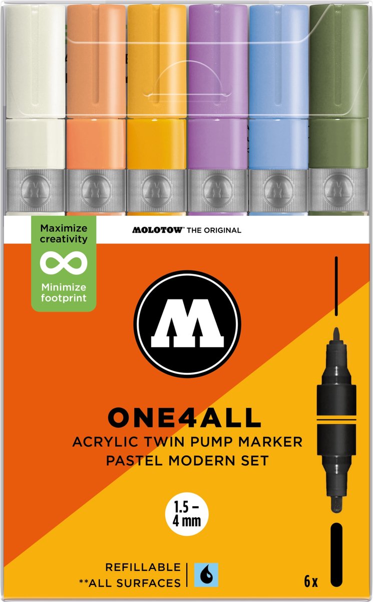 Molotow Acrylmarker One4All Twin Pastel Modern Set