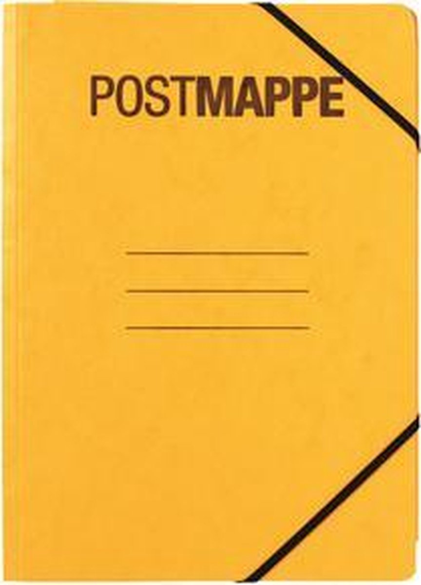 25 x Pagna Postmappe A4 mit Eckspanngummi gelb