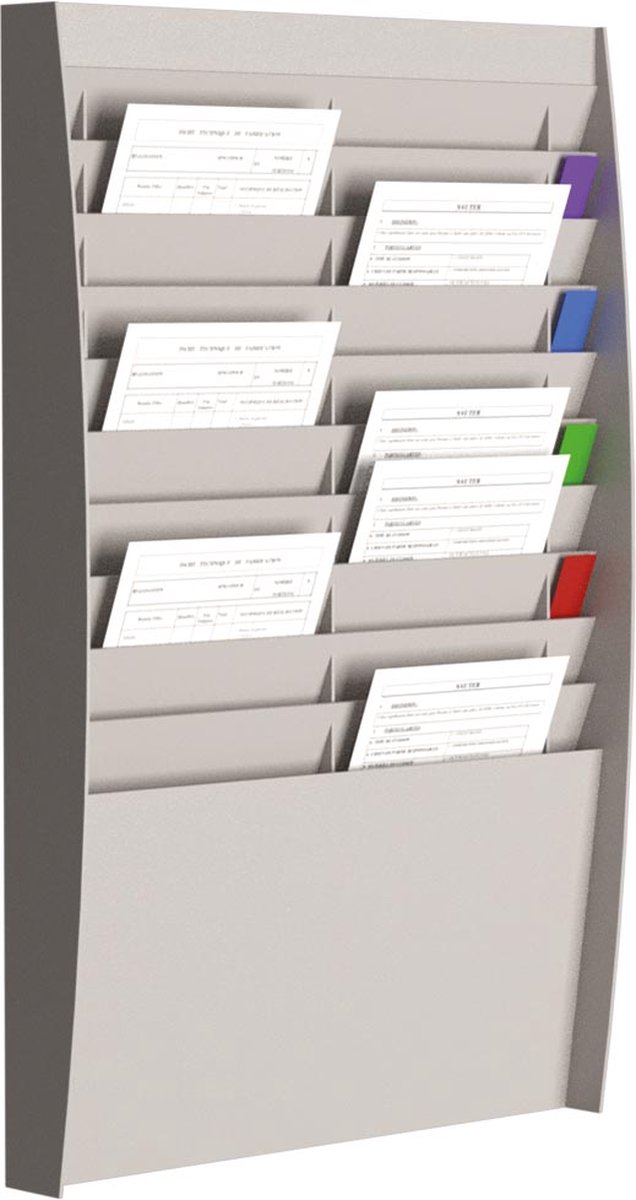 Paperflow Wand-Sortiertafel V 20F A4V2X10.02 DIN A4 grau