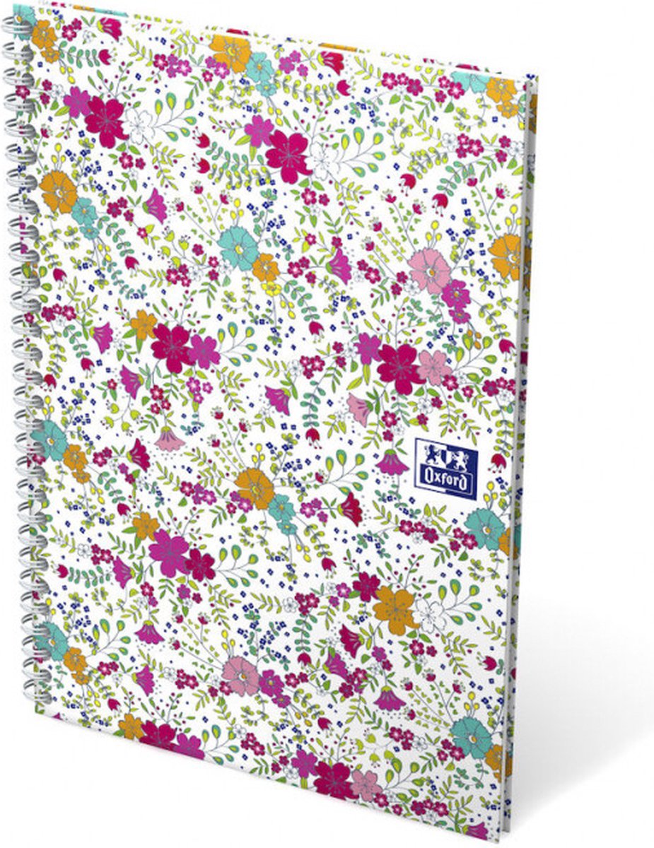 5 x Oxford Spiralbuch ForMe Floral B5 60 Blatt kariert Designs sortier