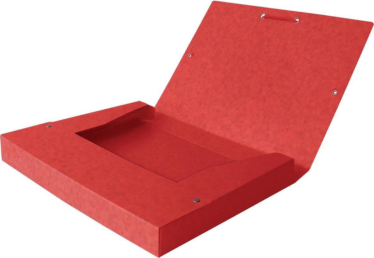 12 x Oxford Sammelbox Top File+ A4 25mm 390g/qm Multistrat rot