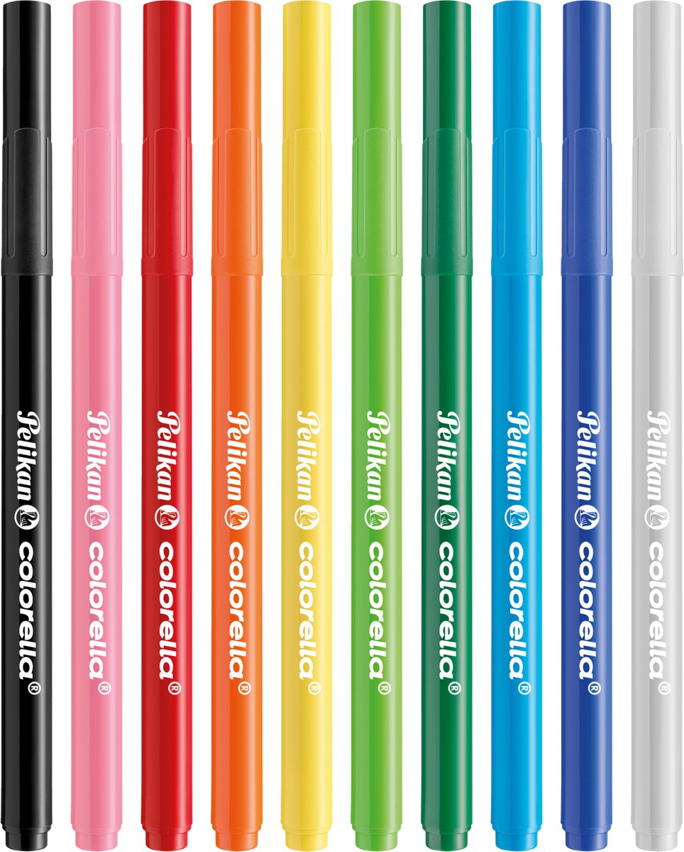 10 x Pelikan Pinselmaler Colorella Brushpen 0,8-8mm VE=10 Farben