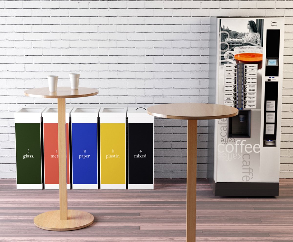 Paperflow Stehtisch Woody HxBxT 110x60x60cm weiß