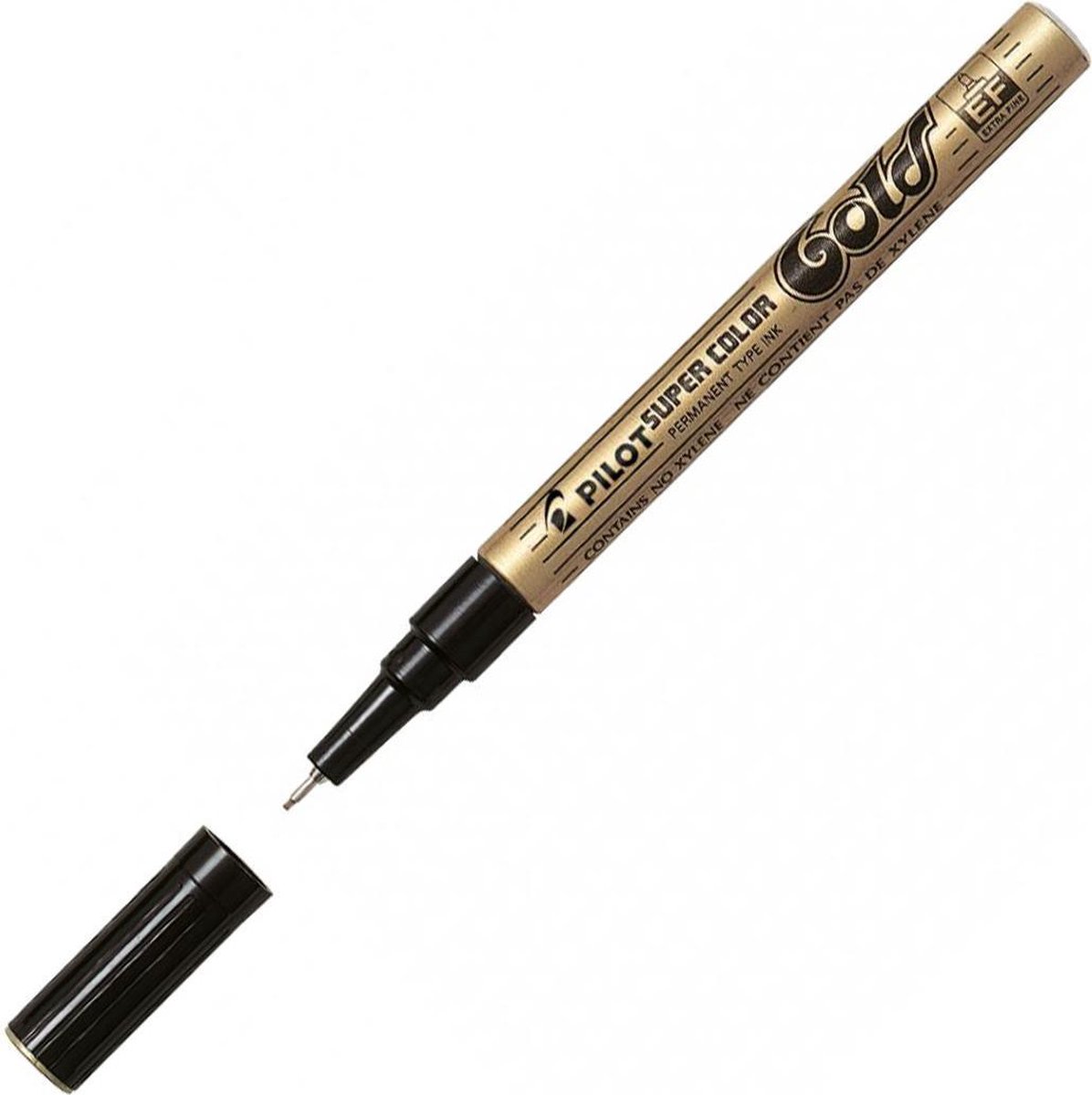 12 x Pilot Lackmaler Extra Fein0,5mm Rundspitze gold