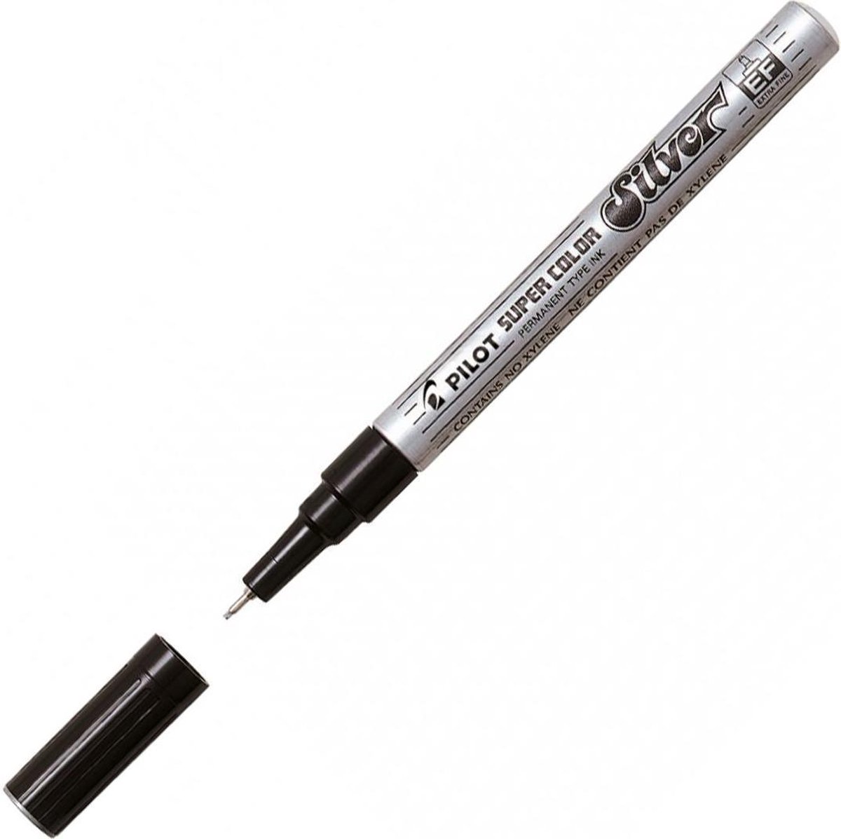 12 x Pilot Lackmaler Extra Fein0,5mm Rundspitze silber