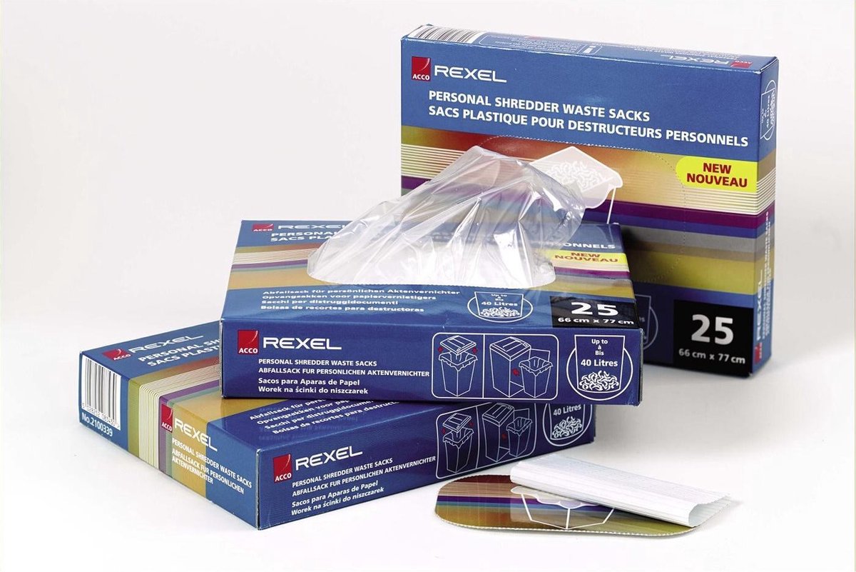 Rexel Plastikabfallsack breiter Schacht 200l VE=50 Stück