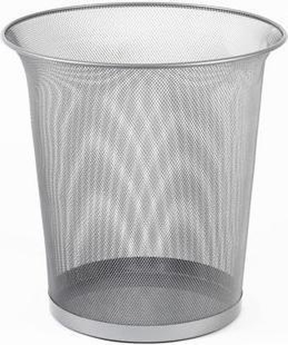 6 x Rexel Papierkorb Drahtserie Metall 16 Liter silber