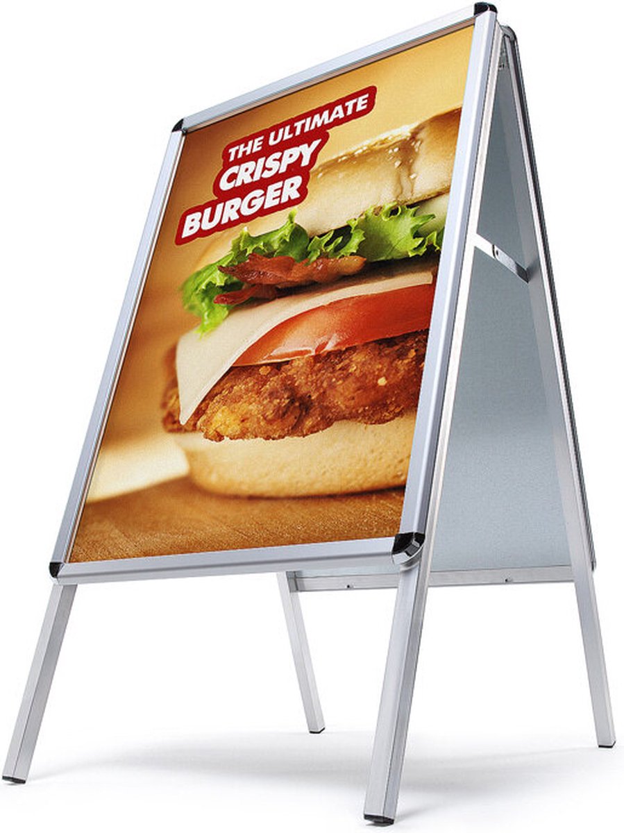 Showdown Kundenstopper 70x100cm 32mm Rondo silber