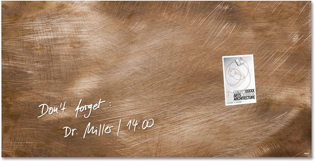 Sigel Glas-Magnetboard artverum Design Used-Bronze 91x46 cm