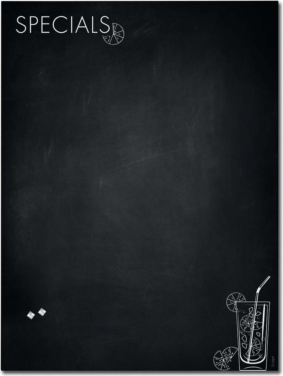 Sigel Glas-Magnettafel Artverum 90x120cm Happy Hour matt