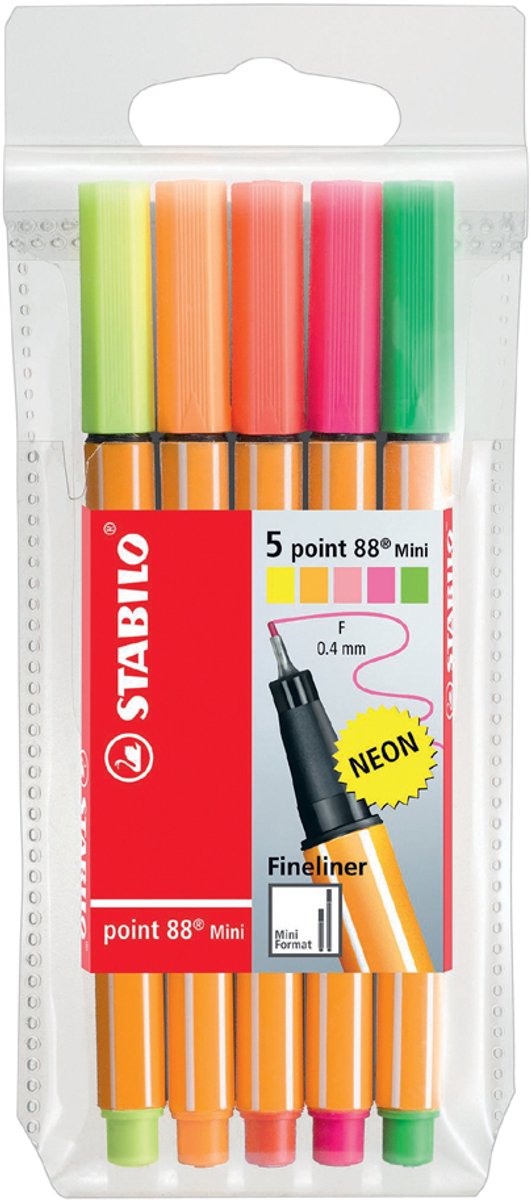 10 x Stabilo Fineliner point 88 Mini Etui mit 18 Stiften