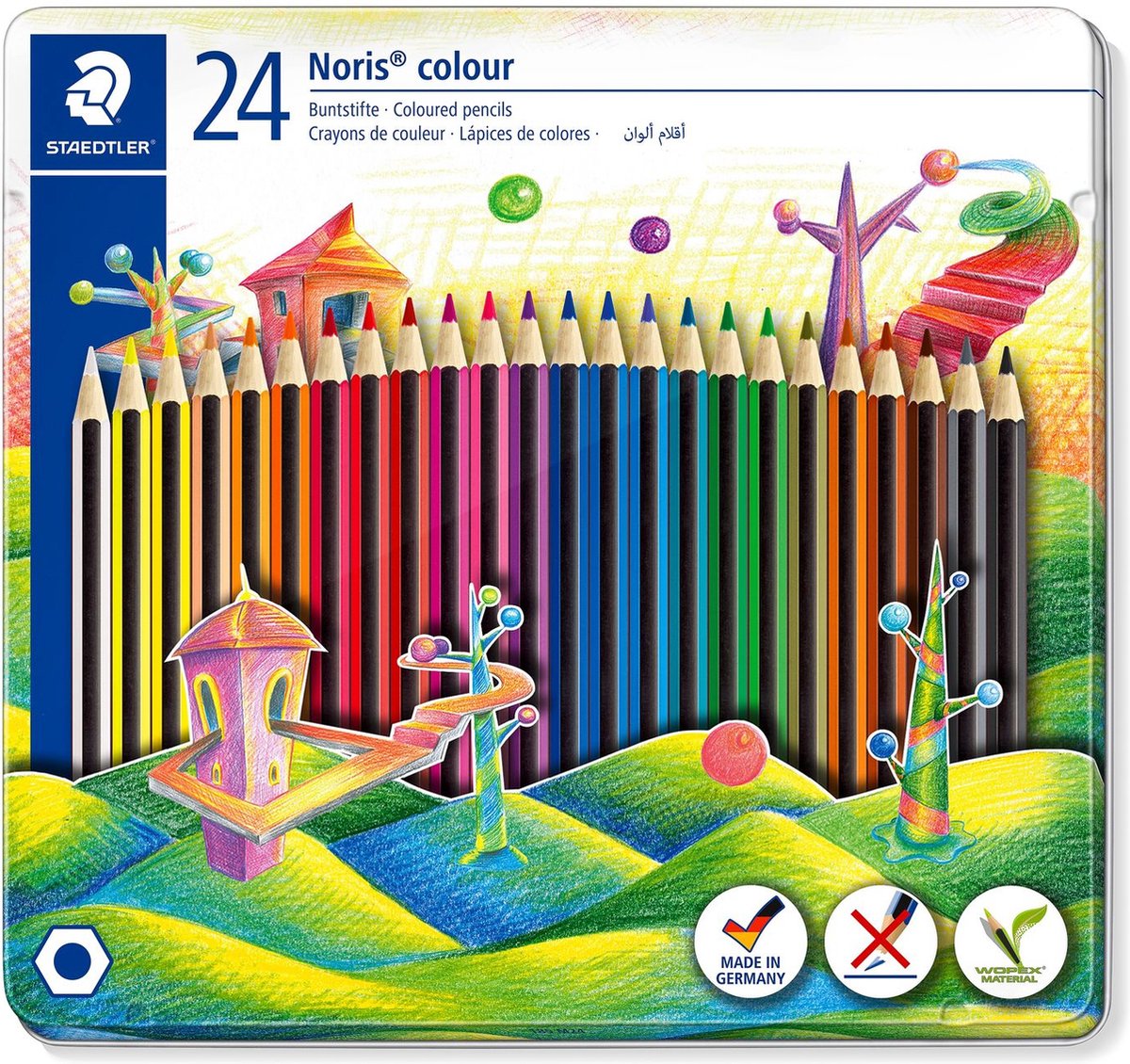 5 x Staedtler Farbstift Noris Colour ca. 3mm VE=24 Farben