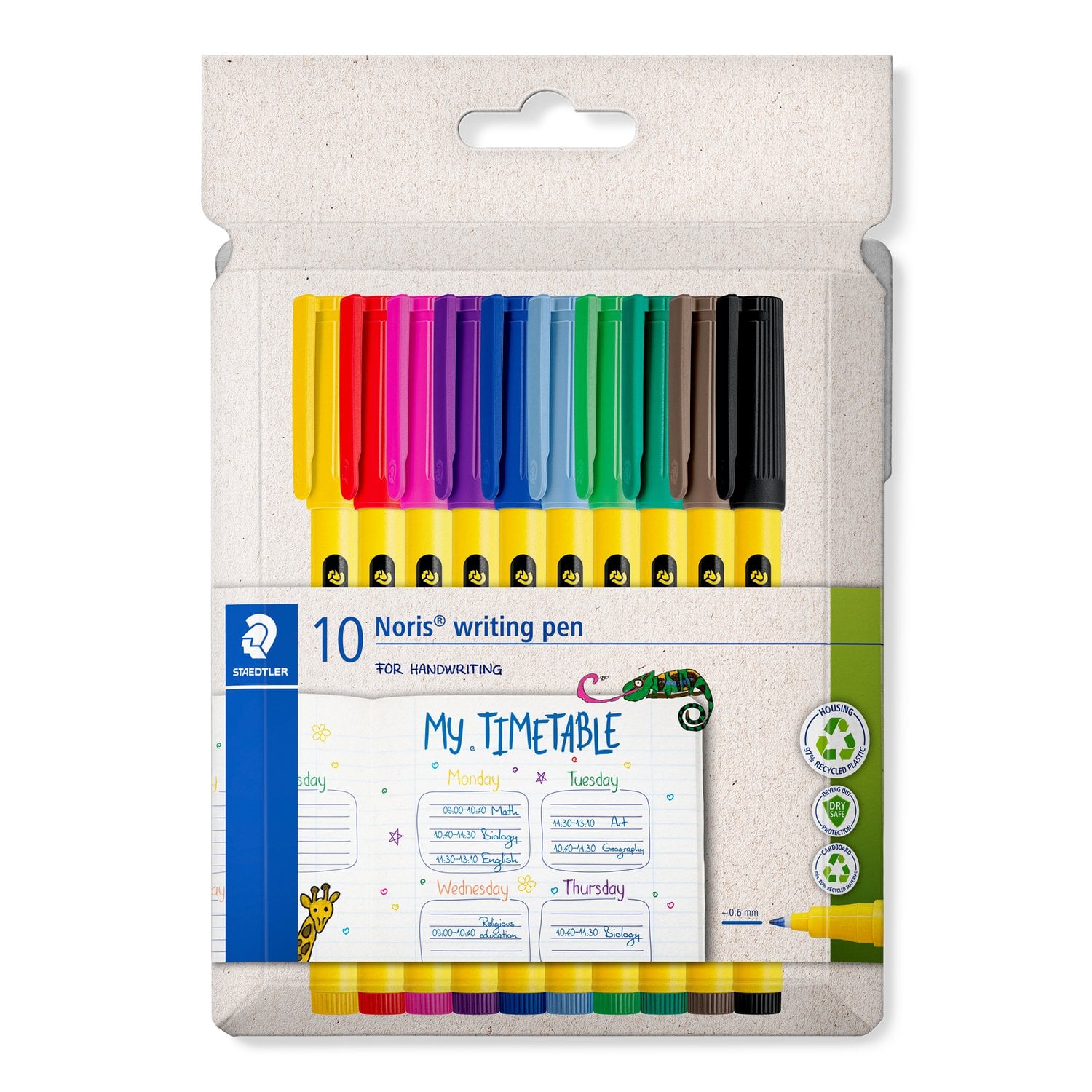 10 x Staedtler Fineliner Noris writing.pen, 10 Sück