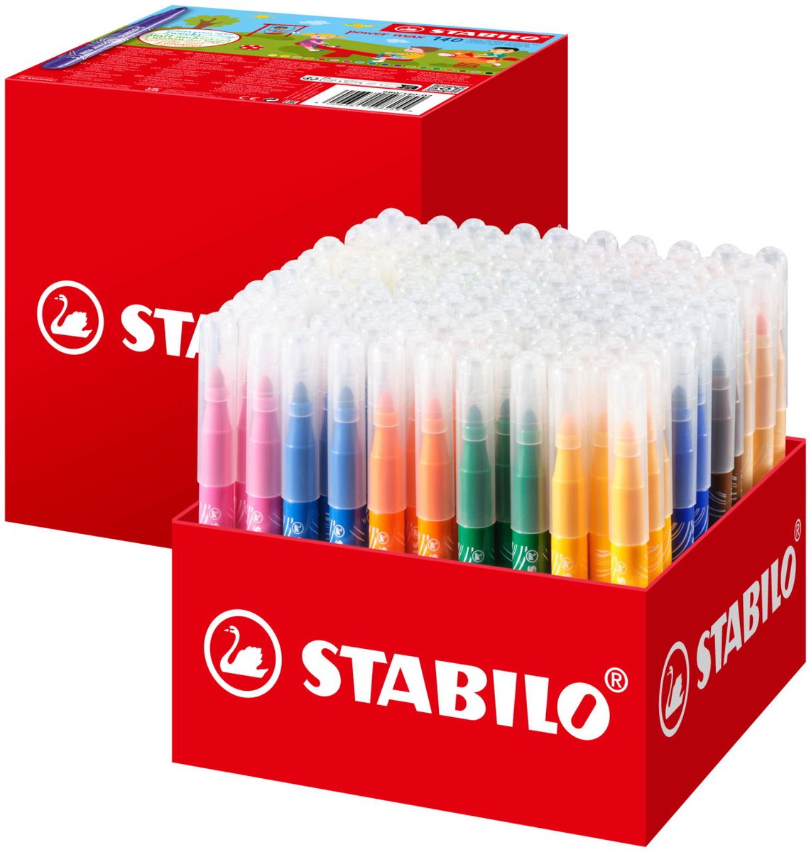 Stabilo Fasermaler power max Box XL 140 Stück/18 Farben