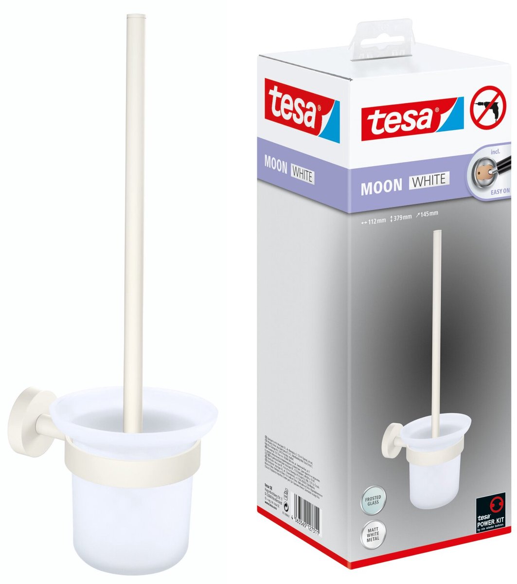 Tesa WC-Bürste Moon White inkl. Klebelösung