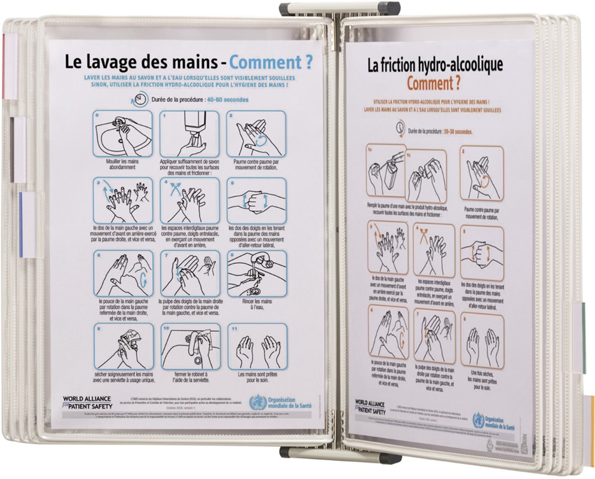 10 x Tarifold Sichttafeln Sterifold antibakteriell A4 mit Edelstahldre