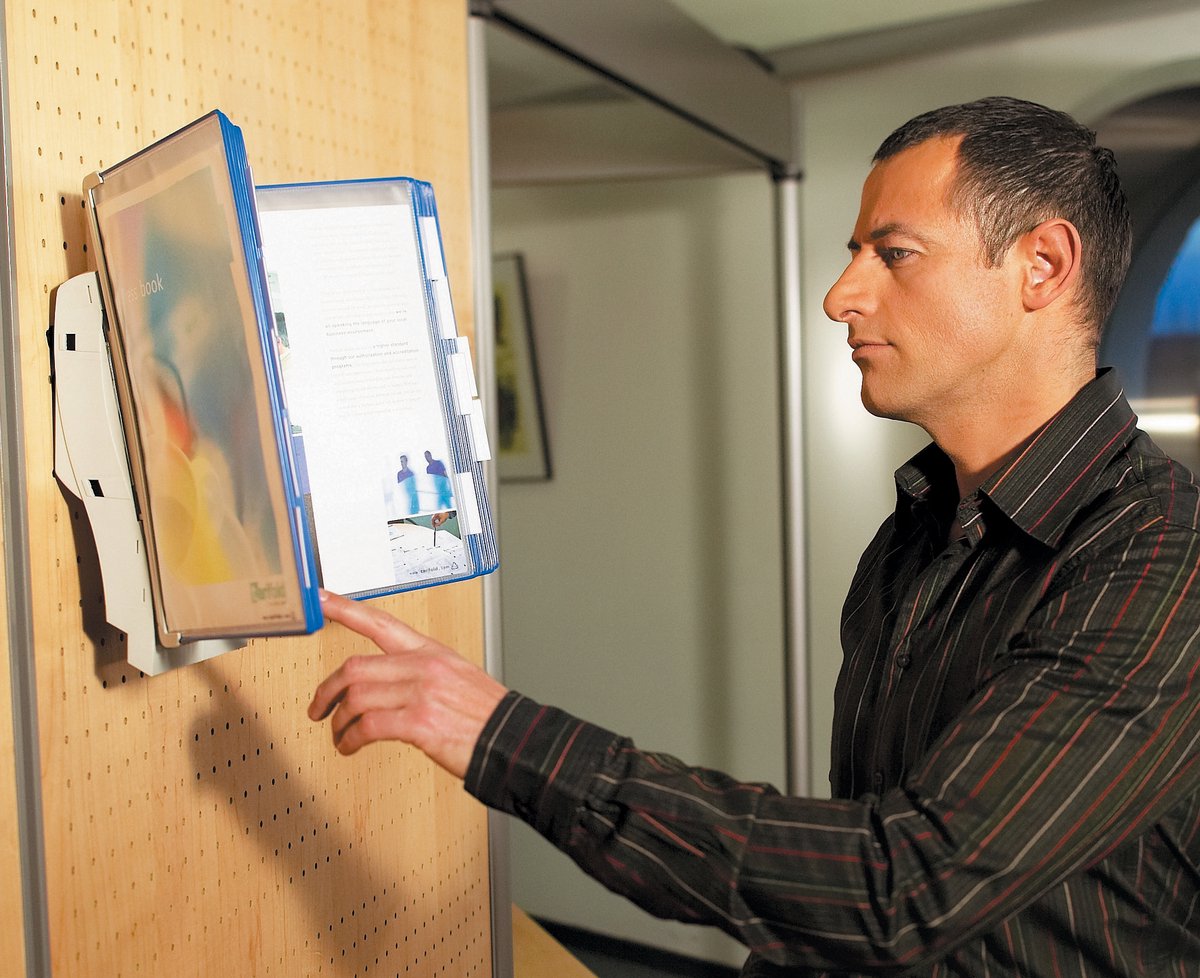 Tarifold Wandsichttafelsystem Design A4 mit 10 Sichttafeln blau