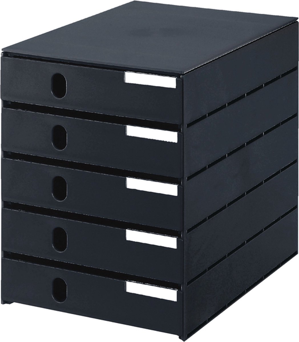 Styro Schubladenbox styroval Pro 5 Schubladen geschlossen schwarz