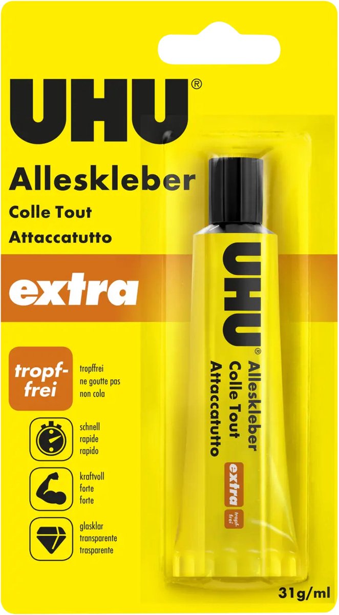 10 x Uhu Alleskleber extra Tube 31g