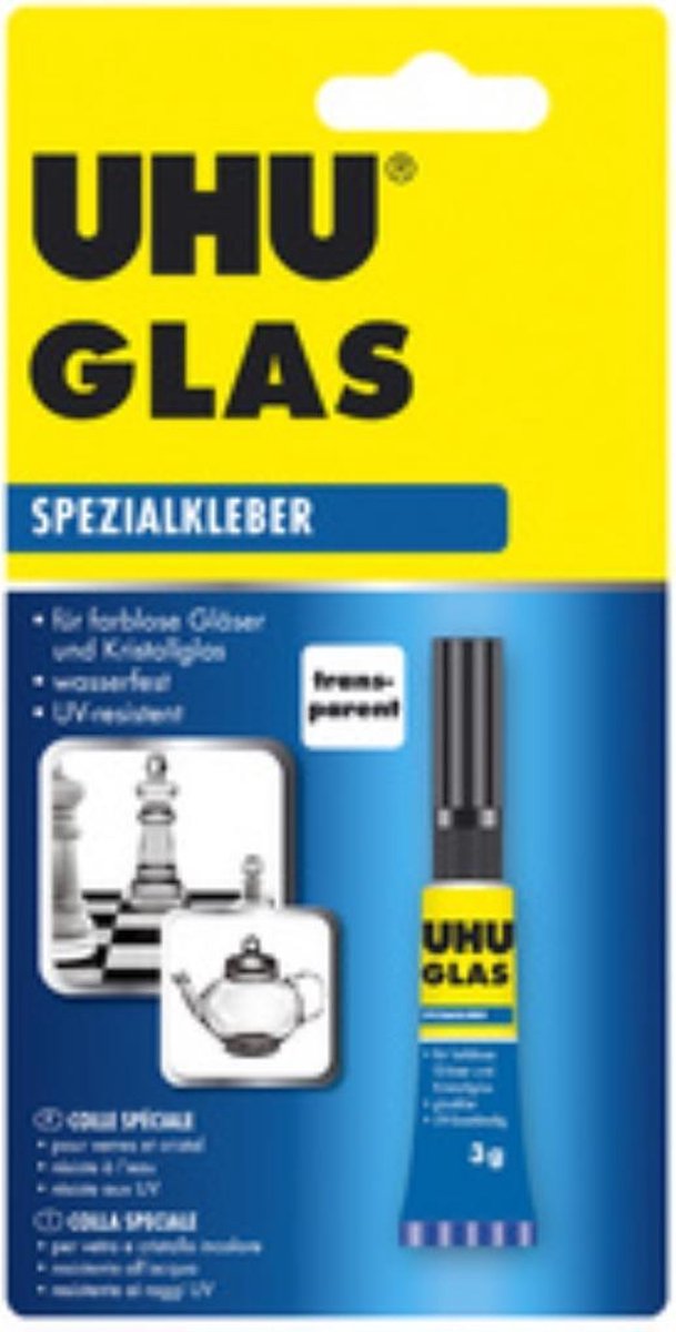 6 x Uhu Spezialkleber Glas Spritze 2g