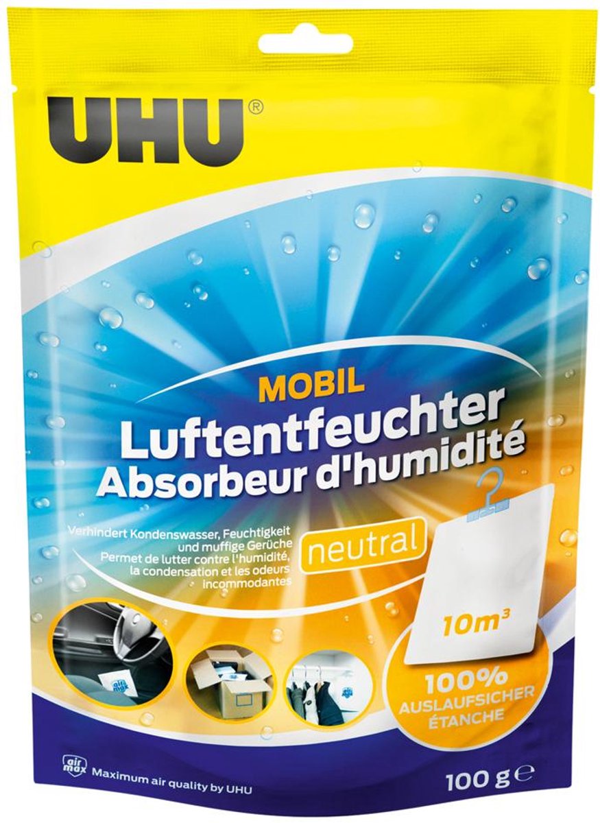 12 x Uhu Luftentfeuchter Airmax mobil Beutel 100g