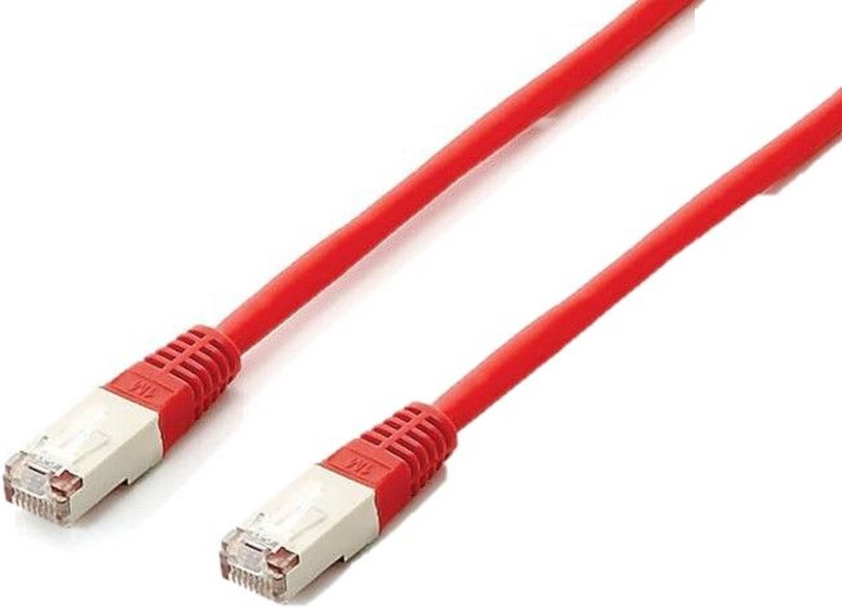 Digital data communication equip CU Patchkabel S/FTP 2xRJ45 Cat.6a rot