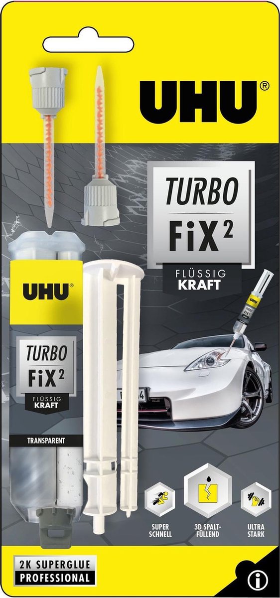 6 x Uhu Reparaturkleber Turbo Fix2 Flüssig Kraft ohne Lösungsmittel 10