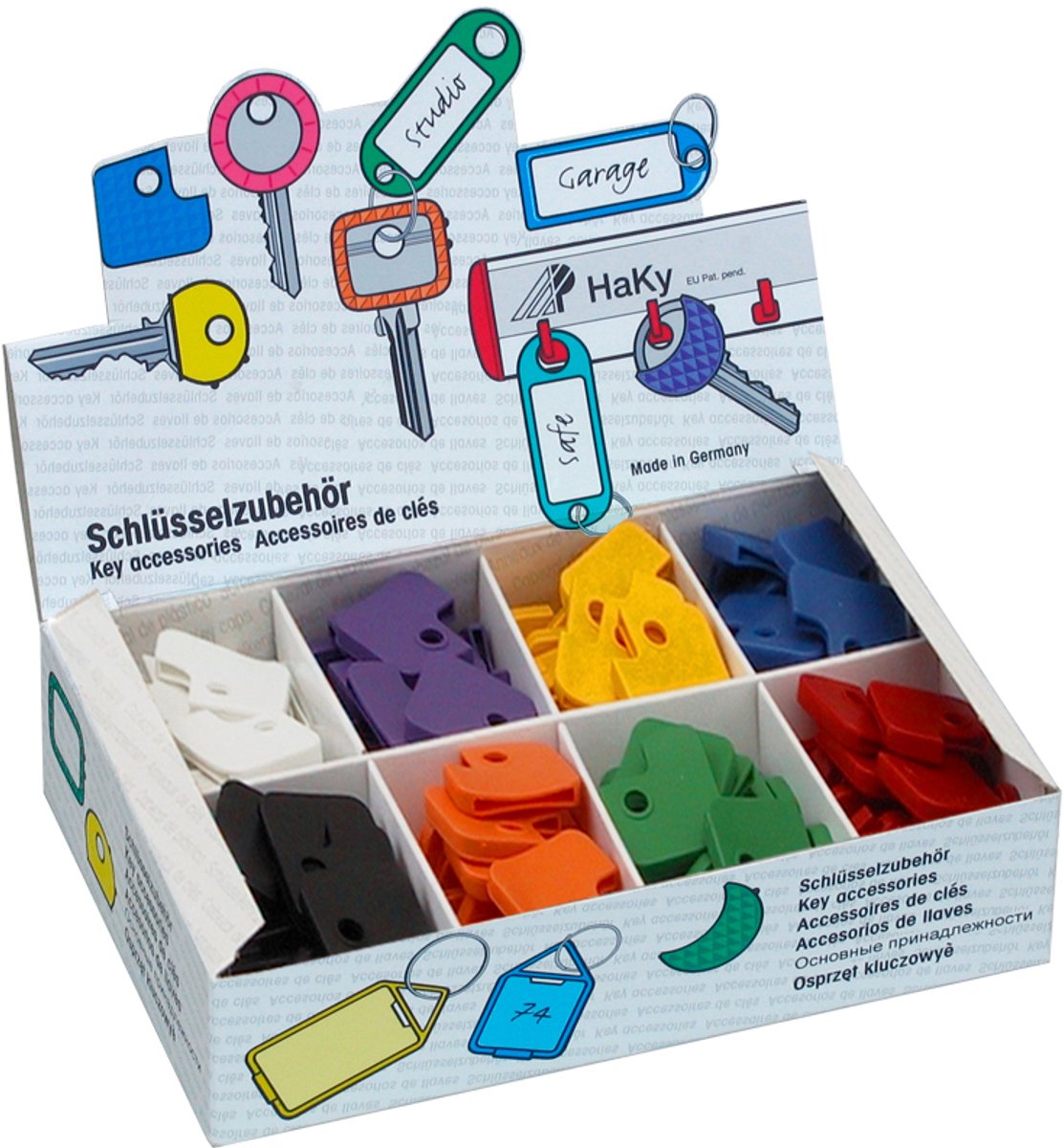Wedo Schlüsselkennringe 2,7x3cm farbig sortiert VE=200 Stück